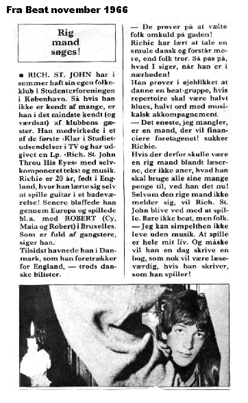 Tekstboks: Fra Beat november 1966
 

